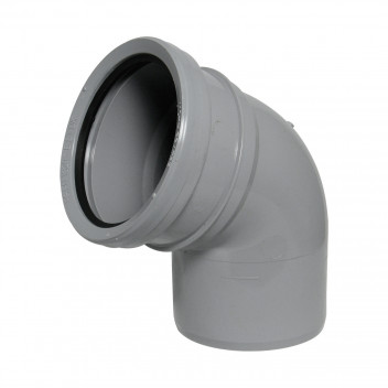 FLOPLAST RING-SEAL S/S BEND 112.5;4\"/110MM SOIL GREY