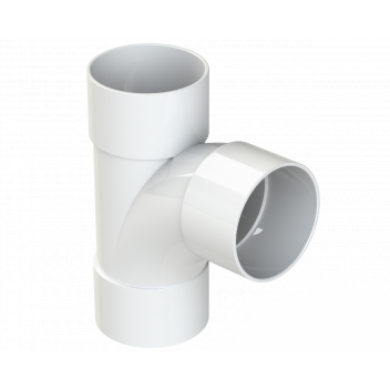 S/WELD SWEPT TEE 92.5DEG; 50MM WHITE