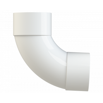 S/WELD SWEPT BEND 92.5DEG; 50MM WHITE