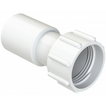 S/WELD STRAIGHT ADAPTOR; WHITE