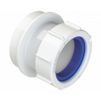 POLYPIPE RING-SEAL STRAIGHT ADAPTOR; 40MM WHITE