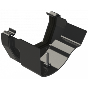 RW FITTS PLASTIC-METAL GUTT ADAPTOR;BLCK