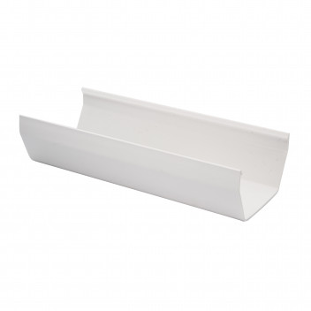 E.TUPLING 114MM SQUARE GUTTER - 4M - WHITE