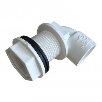 E. TUPLING OVERFLOW BENT TANK CONNECTION 21.5MM - WHITE