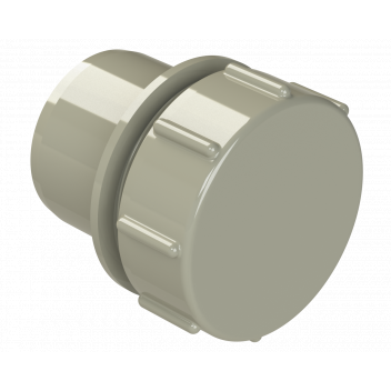 POLYPIPE S2000 32MM MUPVC SCREWED ACCESS PLUG - SOLV GREY