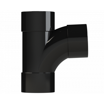 S/WELD SWEPT TEE 92.5DEG; 50MM BLACK