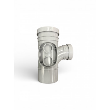 E.TUPLING 6\" PUSH-FIT SOIL D/S 90DEG UNEQUAL BRANCH - GREY