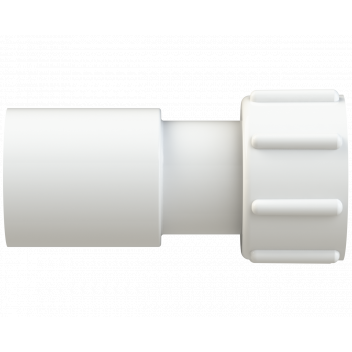 S/WELD STRAIGHT ADAPTOR; WHITE