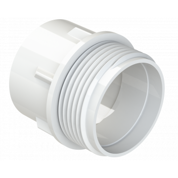 POLYPIPE S2000 MUPVC 32MM SCKT X MI CONNECTOR - WHITE