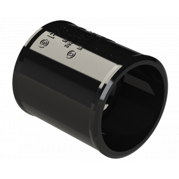 POLYPIPE S2000 32MM MUPVC STRAIGHT COUPLING - BLACK