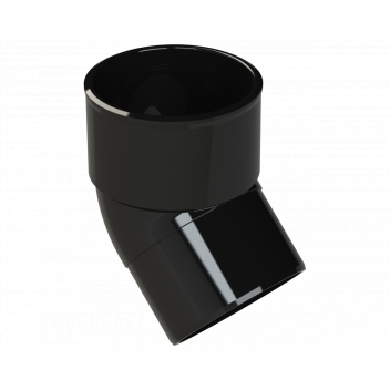 POLYPIPE S2000 50MM MUPVC 45DEG SPIGOT BEND - BLACK
