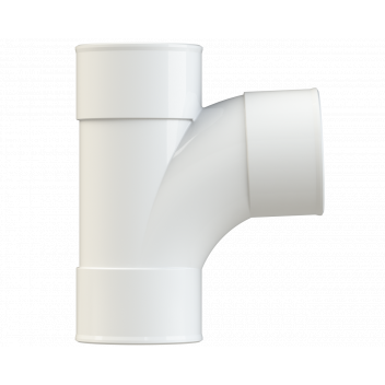 POLYPIPE S2000 50MM MUPVC 92.5DEG SWEPT TEE - WHITE