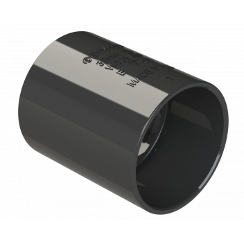 S/WELD STRAIGHT COUPLING; 32MM BLACK
