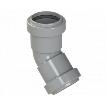 PUSHFIT OBTUSE BEND 45DEG; 32MM GREY