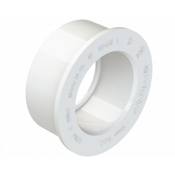 POLYPIPE RING-SEAL SOLVENT ADAPTOR; 40MM WHITE