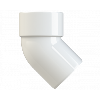S/WELD SPIGOT BEND 45DEG; 40MM WHITE