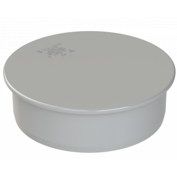 POLYPIPE RING-SEAL SOCKET STOP END PLUG; 6\"/160MM GREY