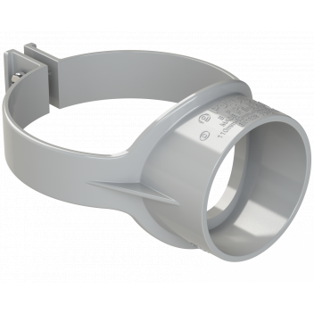 POLYPIPE RING-SEAL STRAPBOSS(OPEN);BACKFIX 4\"/110 GY