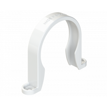 S/WELD PIPE CLIP; 50MM WHITE
