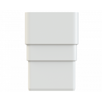 DPSQ65 PIPE CONNECTORS; PLAIN WHITE