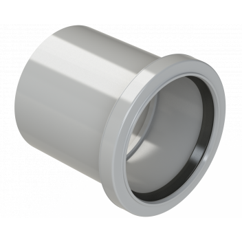 POLYPIPE RING-SEAL SINGLE SOCKET; 3\"/82MM GREY