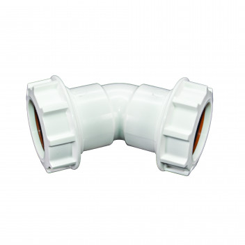 FLO UNI OBTUSE BEND 45 DEG OBTUSE OFFSET; 32MM WHT