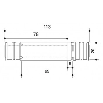 FRANKISCHE ALPEX REPAIR COUPLING 20MM - 20MM