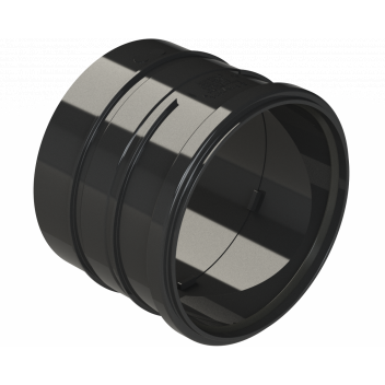 POLYPIPE RING-SEAL SINGLE SOCKET; 6\"/160MM BLACK