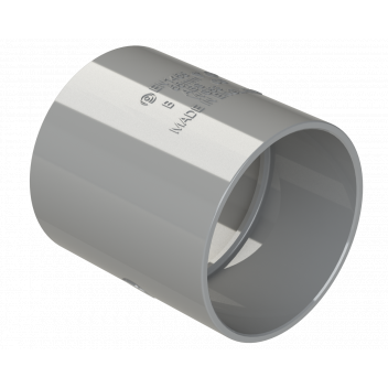 S/WELD STRAIGHT COUPLING; 50MM GREY