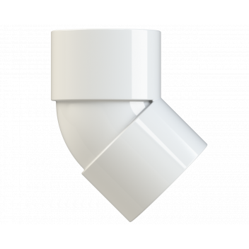 S/WELD OBTUSE BEND 45DEG; 32MM WHITE
