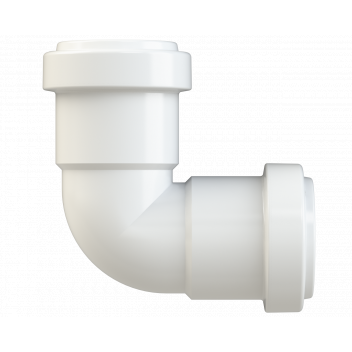 PUSHFIT KNUCKLE BEND 90DEG; 32MM WHITE