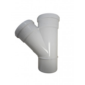 E.TUPLING 4\" SOIL 45DEG DOUBLE SOCKET BRANCH - WHITE