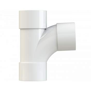 S/WELD SWEPT TEE 92.5DEG; 32MM WHITE