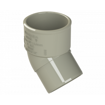 POLYPIPE S2000 40MM MUPVC 45DEG SPIGOT BEND - SOLV GREY