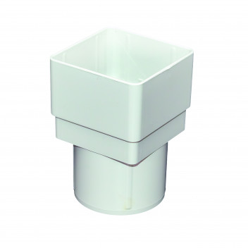FLO DPSQ/RD DOWNPIPE ADAPTOR; WHITE