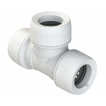 POLYPLUMB ENHANCED - 28MM EQUAL TEE - WHITE