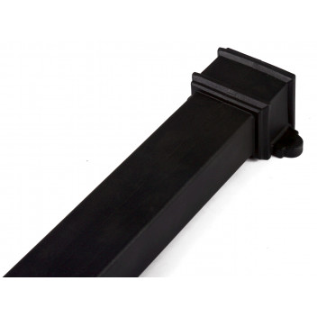 100MM X 75MM RECTANGULAR CAST IRON EFFECT SOCKETED DOWNPIPE WITH LUGS X 1.8M