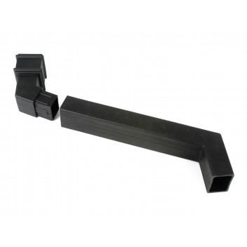 100MM X 75MM RECTANGULAR CAST IRON EFFECT ADJUSTABLE FRONT PROJECTION OFFSET