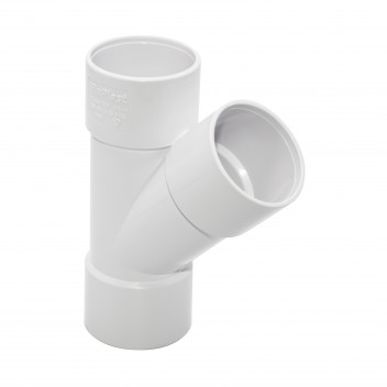 FLOPLAST S/WELD JUNCTION 45 DEG OBTUSE OFFSET; 40MM WHITE