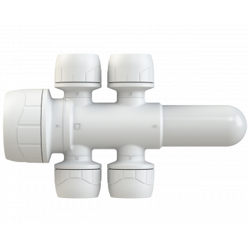 POLYPLUMB ENHANCED - 22X10 4 PORT 2-SIDED MANIFOLD (SKT/SPG) - WHITE