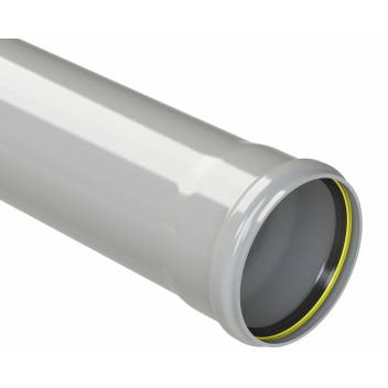 *POLYPIPE RING-SEAL SINGLE SCKT PIPE;6\"/160MM 3M GREY