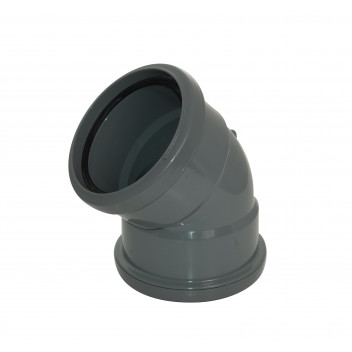 FLOPLAST RING-SEAL 135 D/S BEND;4\"/110MM SOIL ANTHRACITE GREY AG