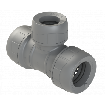 POLYPLUMB BRANCH REDUCED TEE; 28X28X22MM