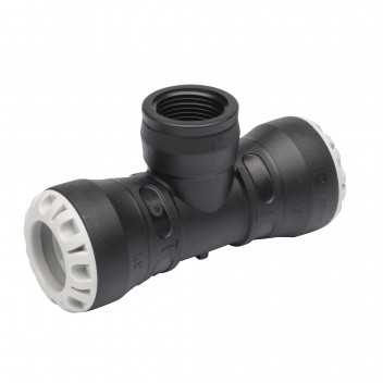 PLASSON PUSHFIT FEMALE TEE - 20MM X 1/2\" X 20mm