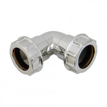 FLO UNI 90 DEG BEND; 32MM CHROME