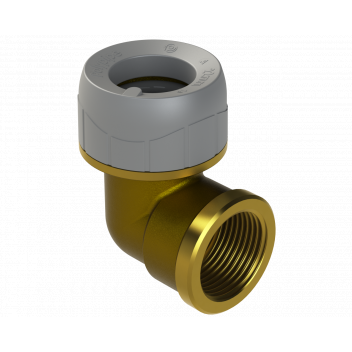 POLYPLUMB FEMALE ELBOW BRASS; 22MMX3/4\"