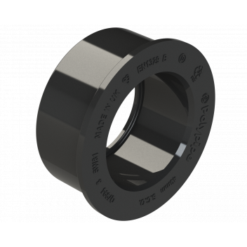 POLYPIPE RING-SEAL SOLVENT ADAPTOR; 40MM BLACK