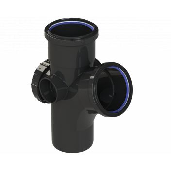 POLYPIPE RING-SEAL ACCESS BRANCH;4\"/110MM 112.5D BLK