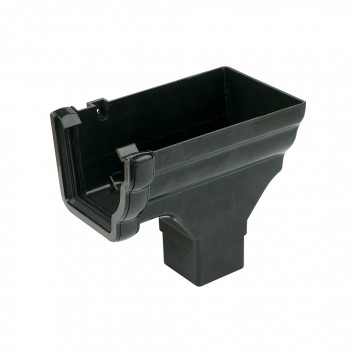 FLO NIAGARA STOPEND O/LET;RH 65MM SQ BLK