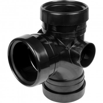 ETUPLING 4\" SOIL 92.5DEG BRANCH W/BOSSES - BLACK
